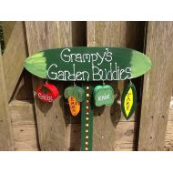 /LazyHoundWorkshop Dad, Grandfather, garden lawn ornament with personalized children, grandchildren