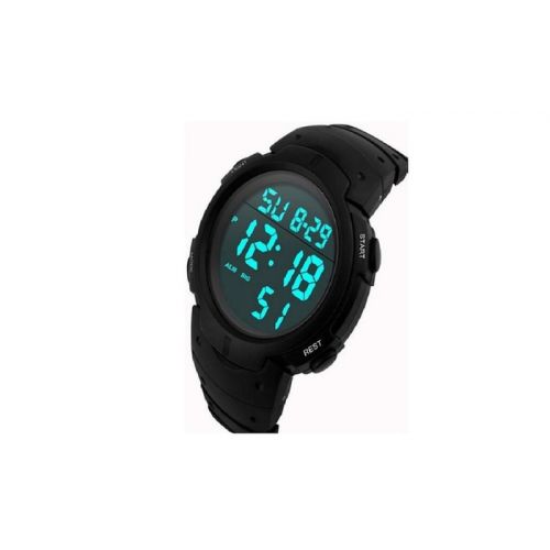  Lcd Digital Stopwatch Date Rubber Sport Wrist Watch