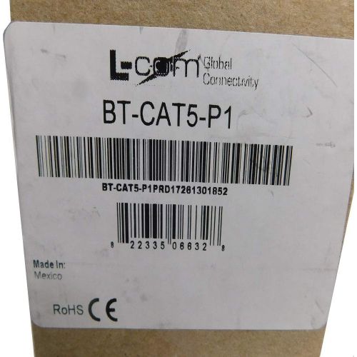  L-com L-Com BT-CAT5-P1 Single-Port CAT5 Passive PoE MidspanInjector