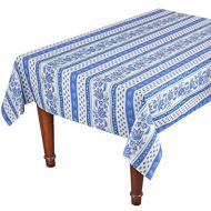 Le Cluny French Linens 60x96 Rectangular Lisa White Cotton Coated Provence Tablecloth by Le Cluny