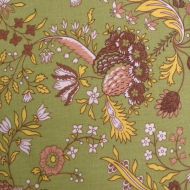 Le Cluny French Linens Le Cluny, Versailles Green French Provence 100% COATED Cotton Tablecloth, 58 Inch x 58 Inch Square
