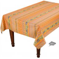 Le Cluny French Linens 58x84 Rectangular Olives Yellow Cotton Coated Provence Tablecloth by Le Cluny