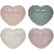 Le Creuset Stoneware Mini Heart Bowls, Set of 4, Mixed Color Set