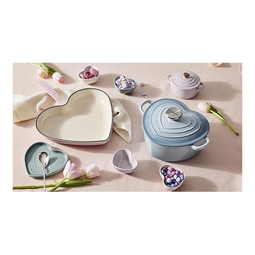 르크루제 Le Creuset Stoneware Mini Heart Bowls, Set of 4, Mixed Color Set