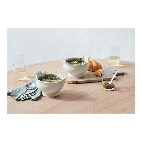 르크루제 Le Creuset Stoneware Heritage Soup Bowl, 20 oz., Oyster