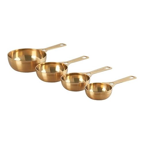 르크루제 Le Crueset Measuring Cups, Gold, Set of 4 (1,1/2,1/3,1/4 cups)