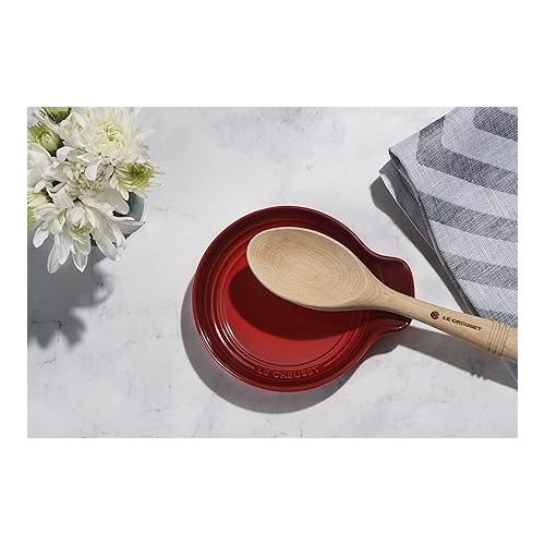 르크루제 Le Creuset Signature Stoneware Spoon Rest, 6 Inches, Caribbean