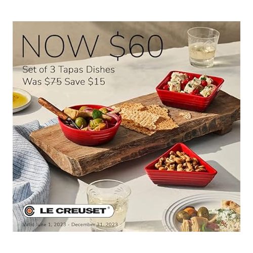 르크루제 Le Creuset Stoneware Set of 3 Tapas Dishes, Artichaut