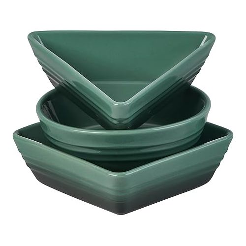 르크루제 Le Creuset Stoneware Set of 3 Tapas Dishes, Artichaut