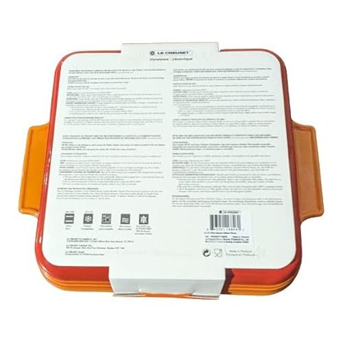 르크루제 Le Creuset Stoneware 2 PC Classic Square Dishes, (5.5'' & 9‘’) Flame