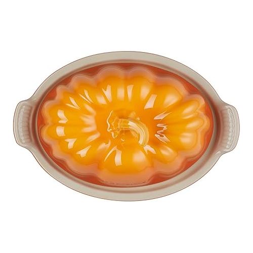 르크루제 Le Creuset Stoneware Pumpkin Butter Dish, Persimmon