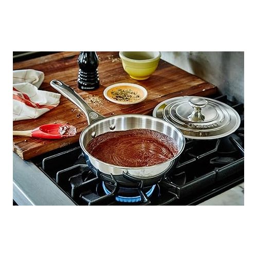 르크루제 Le Creuset Tri-Ply Stainless Steel 2 Quart Saucier Pan