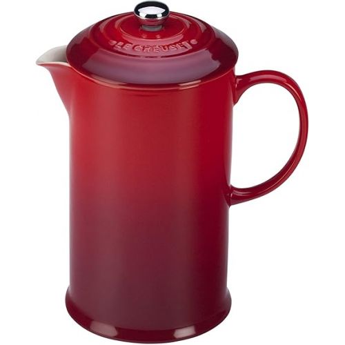 르크루제 Le Creuset Stoneware French Press, 34 oz., Cerise