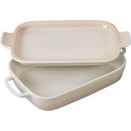 Le Creuset Stoneware Rectangular Dish with Platter Lid, 14 3/4