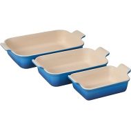 Le Creuset Stoneware Heritage Set 3 Rectangular Dishes, Marseille