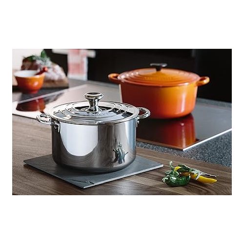 르크루제 Le Creuset Tri-Ply Stainless Steel 7 Quart Stockpot, Medium