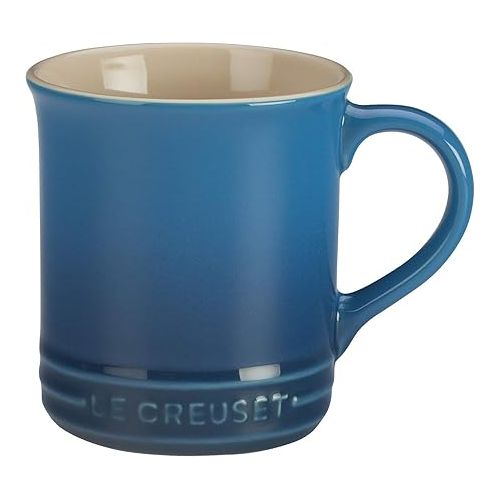 르크루제 Le Creuset Enamel On Steel Demi Kettle & Stoneware Set of 2 Mugs, 1.25 qt. Kettle & (2) 14 oz. Mugs, Marseille