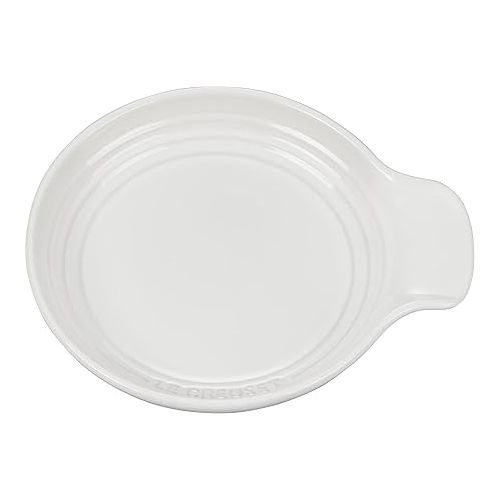 르크루제 Le Creuset Signature Stoneware Spoon Rest, 6 Inches, White