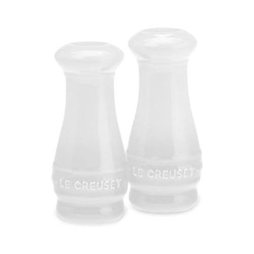 르크루제 Le Creuset Stoneware Salt & Pepper Shakers Set of 2, 4 oz. each, White