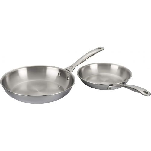 르크루제 Le Creuset Tri-Ply Stainless Steel 2 pc. Fry Pan Set, (8