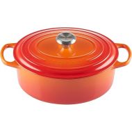 Le Creuset Enameled Cast Iron Signature Oval Dutch Oven, 5 qt. , Flame