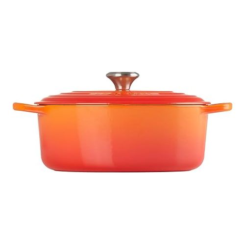 르크루제 Le Creuset Enameled Cast Iron Signature Oval Dutch Oven, 5 qt. , Flame