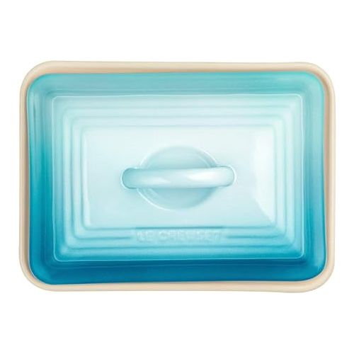 르크루제 Le Creuset Stoneware European Butter Dish, Caribbean