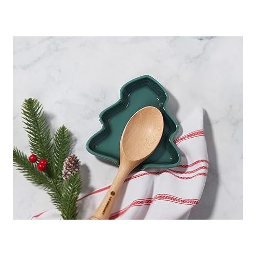 르크루제 Le Creuset Noel Collection Stoneware Holiday Tree Spoon Rest, Artichaut