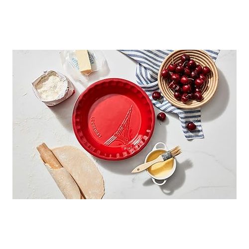 르크루제 Le Creuset Eiffel Tower Collection Stoneware Pie Dish, 9