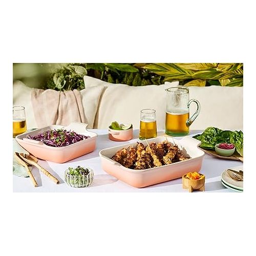 르크루제 Le Creuset Stoneware Heritage Square Baking Dish, 3qt., Peche