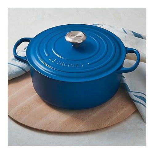 르크루제 Le Creuset Signature Cast Iron Cookware Set - 9 Piece (Marseille)