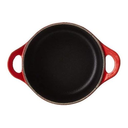 르크루제 Le Creuset Enameled Cast Iron Mini Cocotte with Lid, 1/3 qt., Cerise