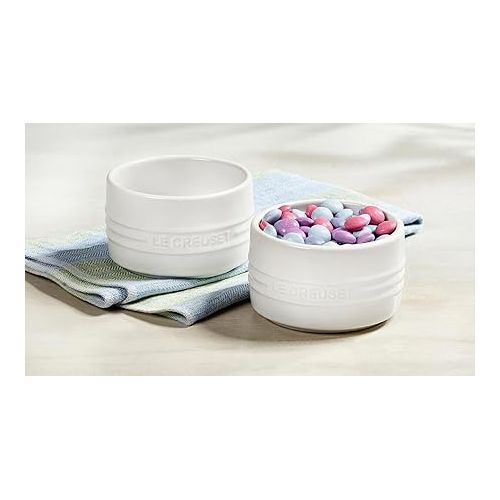 르크루제 Le Creuset Stoneware Round Straight Wall Ramekin, 6.75oz., Artichaut