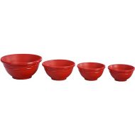 Le Creuset Silicone Prep Bowls, Set of 4 - 1/4c, 1/3c, 1/2c & 1 cup, Cerise