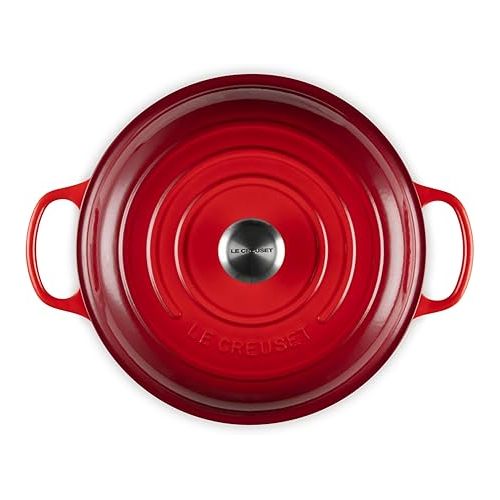 르크루제 Le Creuset Enameled Cast Iron Signature Braiser, 3.5 qt., Cerise