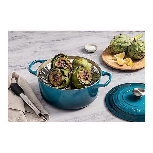 르크루제 Le Creuset Enameled Cast Iron Signature Round Dutch Oven, 4.5 qt., Deep Teal