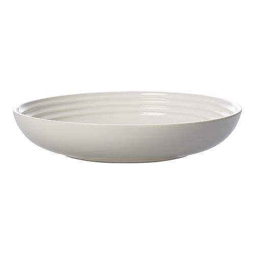 르크루제 Le Creuset Stoneware Pasta Bowls, White, 9.75