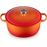 Le Creuset Enameled Cast Iron Signature Round Dutch Oven, 7.25 qt., Flame