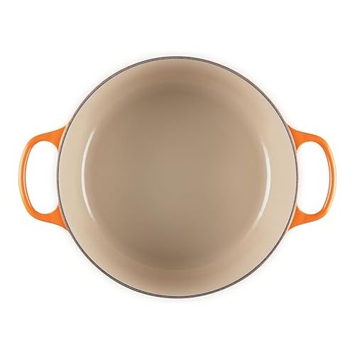 르크루제 Le Creuset Enameled Cast Iron Signature Round Dutch Oven, 7.25 qt., Flame