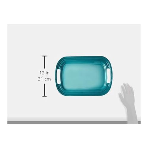 르크루제 Le Creuset Stoneware Oval Serving Platter, 16.25