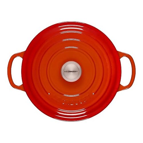 르크루제 Le Creuset Enameled Cast Iron Signature Round Dutch Oven, 3.5 qt. , Flame