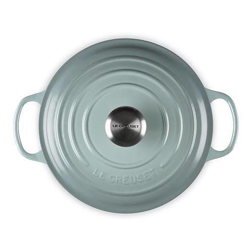 르크루제 Le Creuset Enameled Cast Iron Signature Round Sauteuse, 3.5qt., Sea Salt