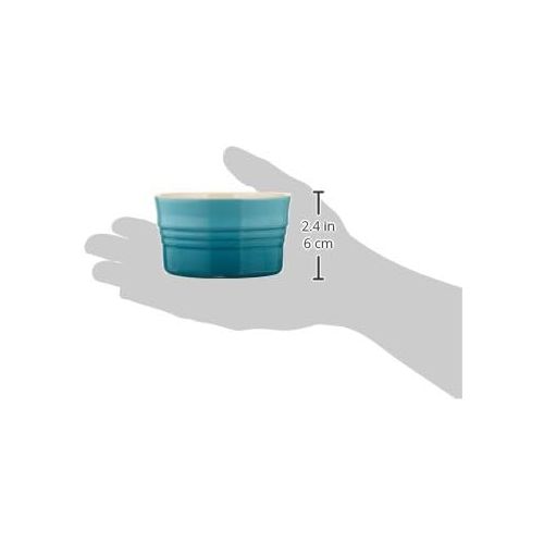 르크루제 Le Creuset Stoneware Stackable Ramekin, 7 oz., Caribbean