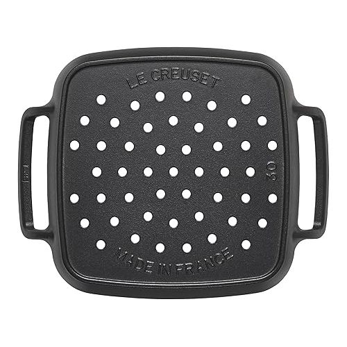 르크루제 Le Creuset Alpine Outdoor Collection Enameled Cast Iron Square Grill Basket, 12