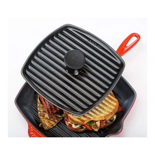 르크루제 Le Creuset Enameled Cast Iron Panini Press, 9