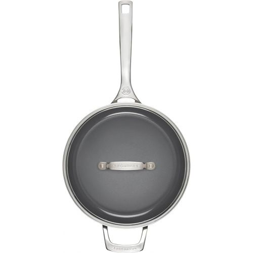 르크루제 Le Creuset Essential Non-stick Ceramic Saute Pan with Glass Lid, 4 ¼ qt.