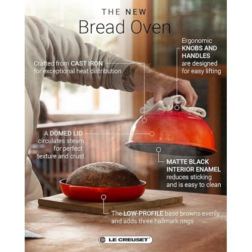 르크루제 Le Creuset Enameled Cast Iron Bread Oven, Cerise