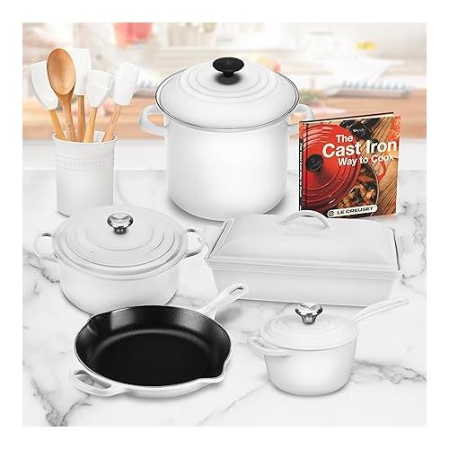 르크루제 Le Creuset 16 Piece Cookware Set (White)