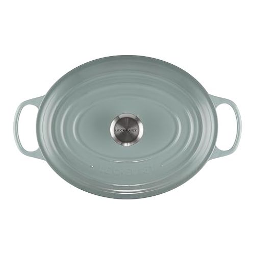 르크루제 Le Creuset Enameled Cast Iron Signature Oval Dutch Oven, 6.75 qt., Sea Salt