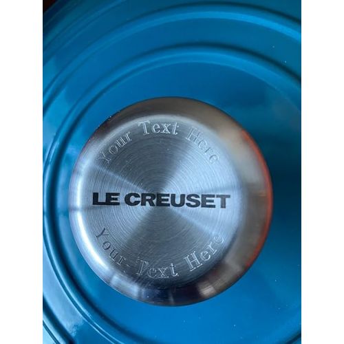 르크루제 Le Creuset 9 Qt. Signature Round French Oven w/Additional Engraved Personalized Stainless Steel Knob - Marseille
